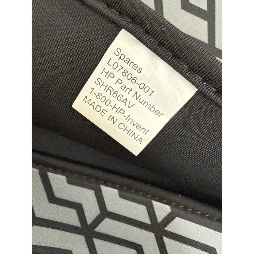 HP Gray Geometric Laptop Sleeve Case Protective Neoprene Tablet Cover
